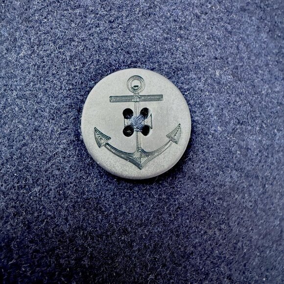 JANIE AND JACK Boys Navy Blue Peacoat 14/16 Double Breasted Wool Blend Jacket - Picture 8 of 8